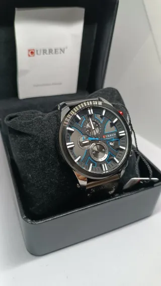 Reloj Curren Cronógrafo Negro y Azul