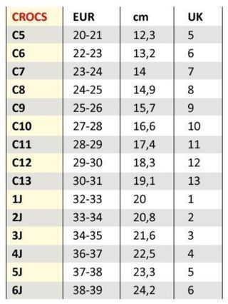 Crocs niño talla 27/29