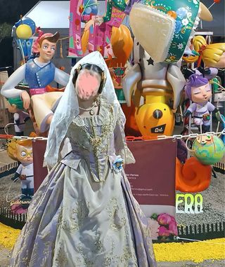 Vestido Fallera Malva 8-10 años