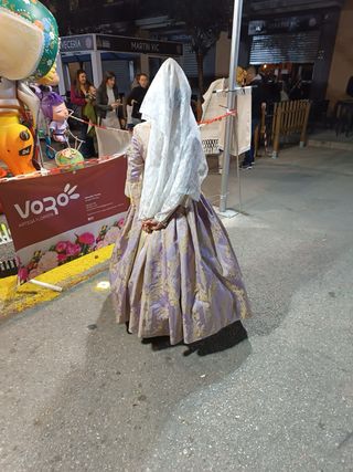 Vestido Fallera Malva 8-10 años