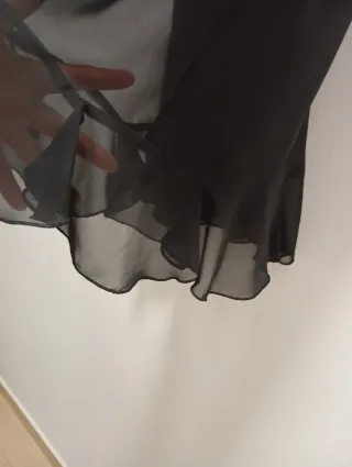 Falda larga negra Mango