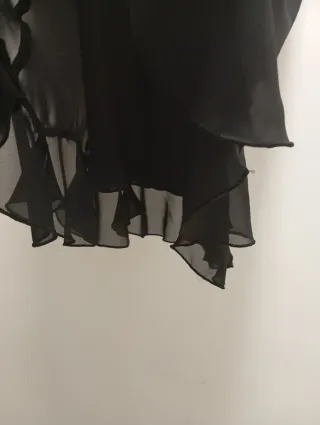 Falda larga negra Mango