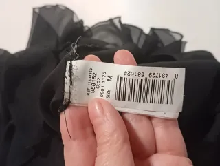 Falda larga negra Mango