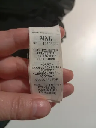 Falda larga negra Mango