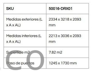 Caseta Metálica Top Colossus 233x321x209 cm - Duramax