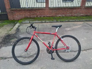 Bicicleta de montaña roja