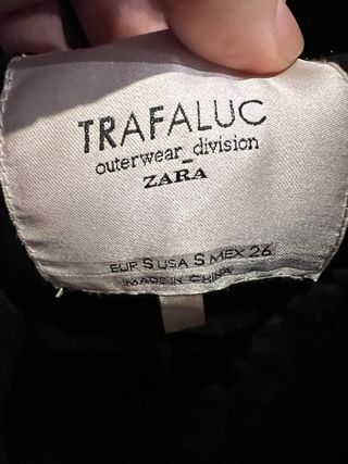 Abrigo Zara efecto visón talla S