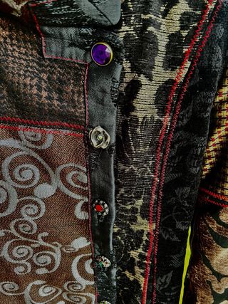 Abrigo Desigual Talla L 40 Patchwork .