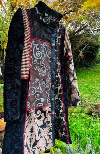 Abrigo Desigual Talla L 40 Patchwork .