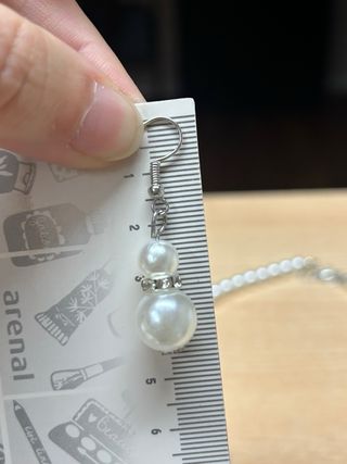 Conjunto de bisutería perlas y plata