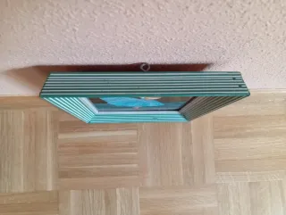 Cuadro bailarina vintage marco verde