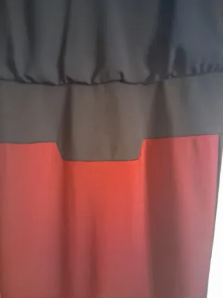 Vestido bicolor negro y rojo