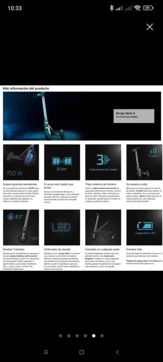 Patinete eléctrico cecotec bongo