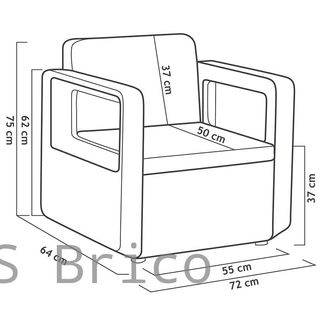 Muebles Jardín Venus Tete a Tete Grafito