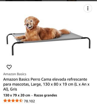 Letto per cani grandi grigio elevato