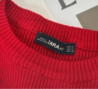 Jersey Zara punto fino rojo Talla M