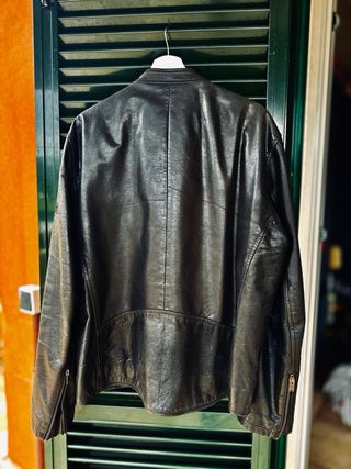 Chaqueta Piel Norton Negra Original