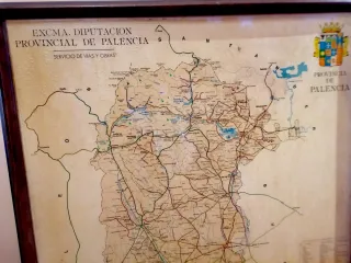 Antiguo cuadro mapa Provincia de Palencia