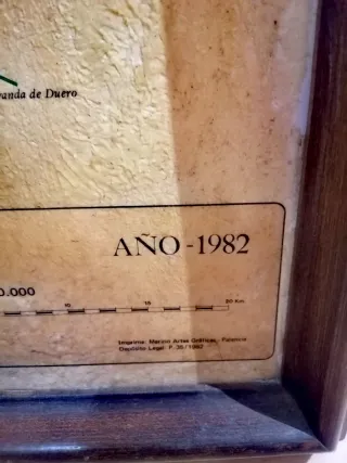 Antiguo cuadro mapa Provincia de Palencia