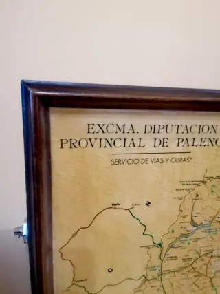 Antiguo cuadro mapa Provincia de Palencia