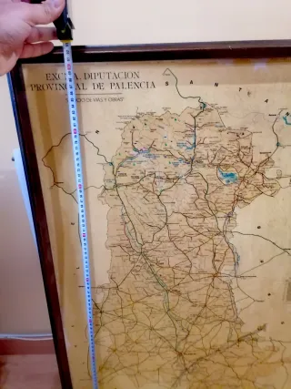 Antiguo cuadro mapa Provincia de Palencia