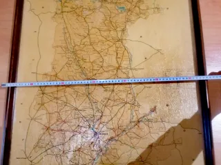 Antiguo cuadro mapa Provincia de Palencia
