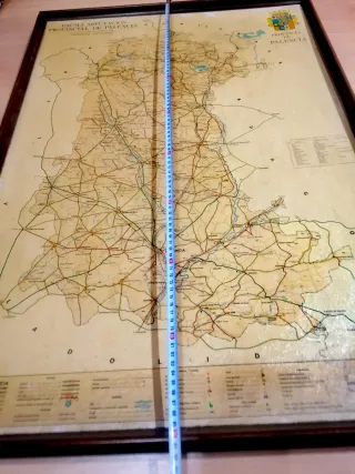 Antiguo cuadro mapa Provincia de Palencia