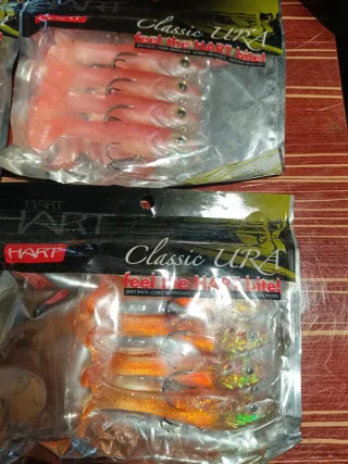 Señuelos pesca shad tail treble HART