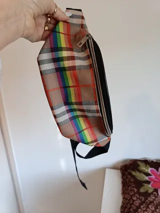 Riñonera Mujer Beige y Multicolor