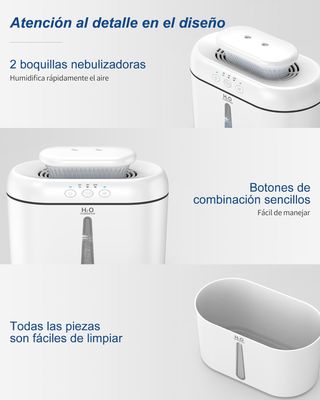 Humidificador 2L con Luz Nocturna y Silencioso