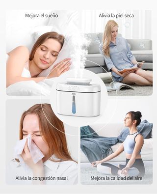 Humidificador 2L con Luz Nocturna y Silencioso