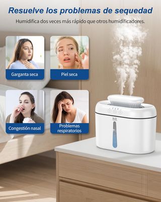 Humidificador 2L con Luz Nocturna y Silencioso