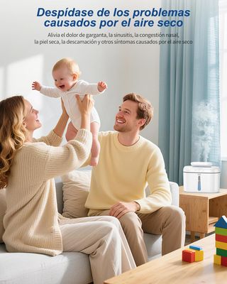 Humidificador 2L con Luz Nocturna y Silencioso