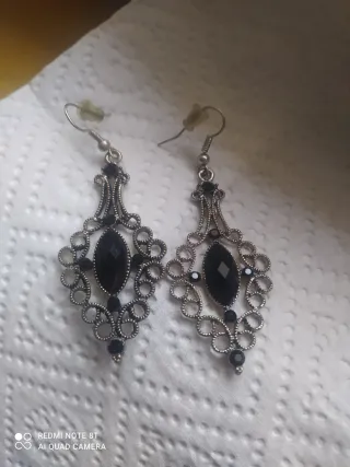 Pendientes vintage plateados