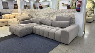 Sofá Chaiselongue Moderno Gris- Enivo gratis