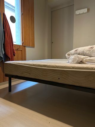 Colchón doble con rete más struttura cama