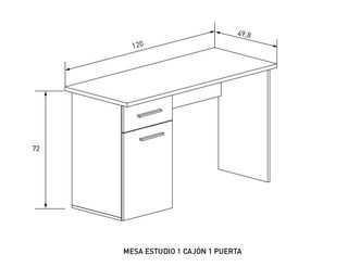 Escritorio madera y metal