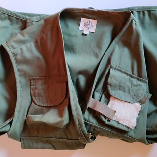 Chaleco de pesca verde talla L