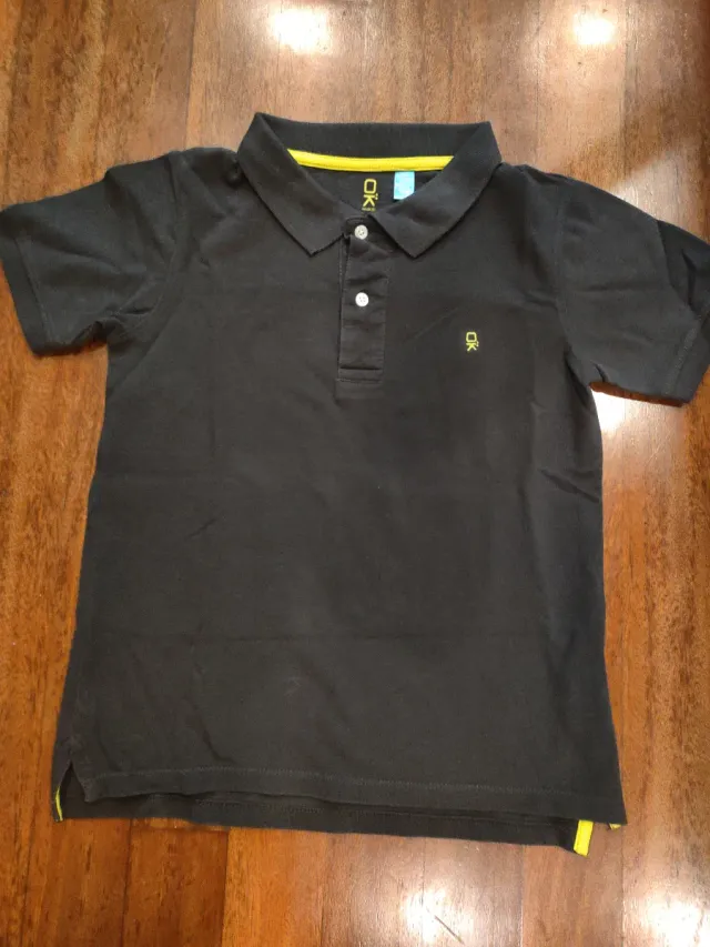 Polo gris manga corta