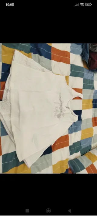 Pijama corto tirantes y pantalón puntos