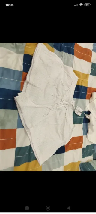 Pijama corto tirantes y pantalón puntos