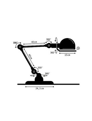 Lampada Jieldé Vintage Industriale