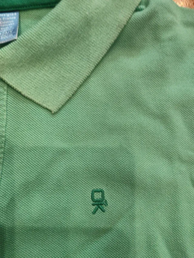 Polo verde manga corta