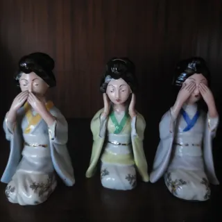 3 Figuras Porcelana Geishas