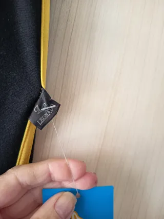 Pantalón chándal algodón negro y amarillo