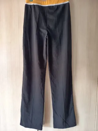 Pantalón chándal algodón negro y amarillo