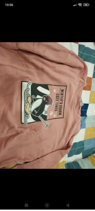 Pijama polar pingüino invierno