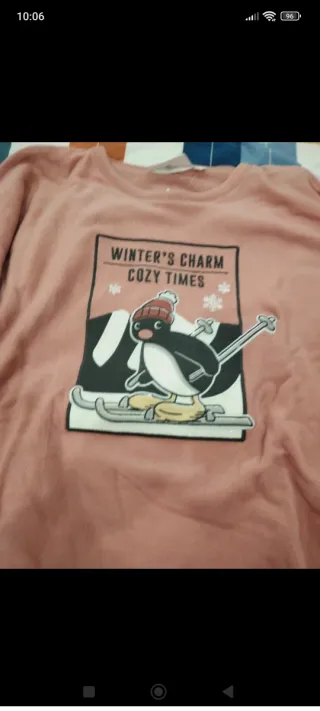 Pijama polar pingüino invierno