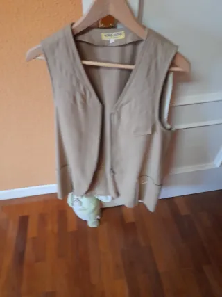 Chaleco Tiro Pichón HONG-KONG Beige Talla M