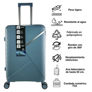 Juego 3 maletas con ralla aluminio